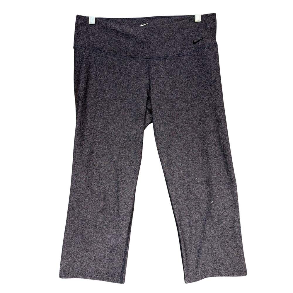 Nike Womens Pants Purple Dri-Fit Compression Mid Rise Pull On Capris Stretch M